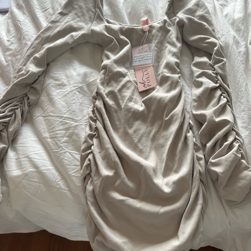 Brand new grey ruched dress from Oh Polly!